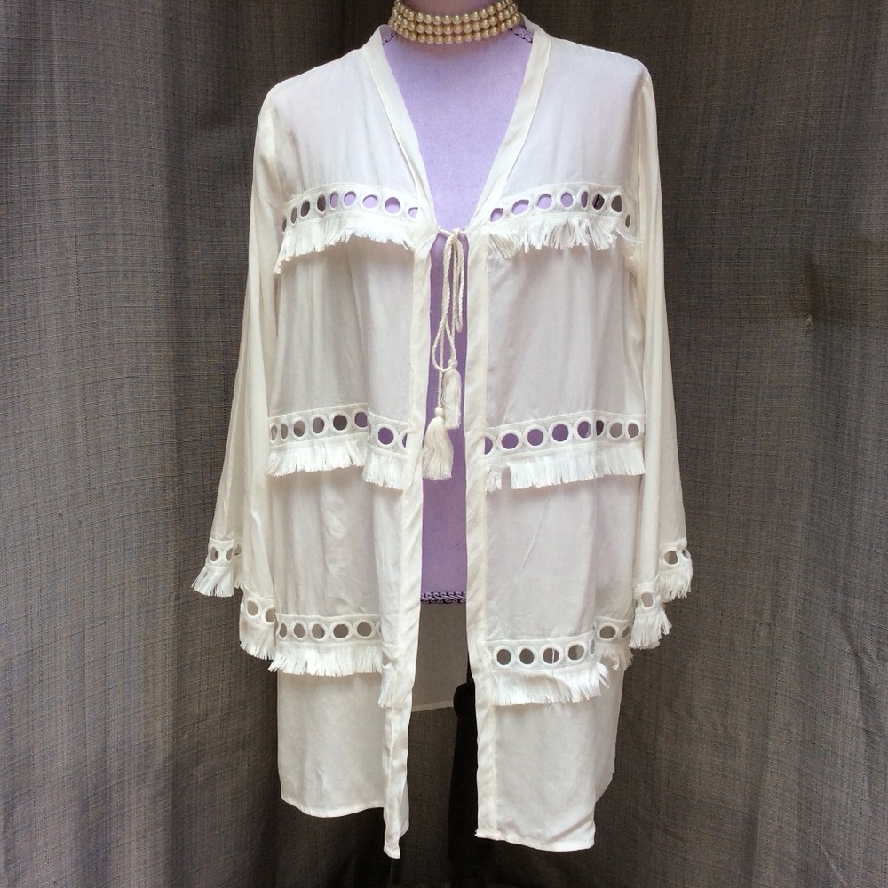 Unique 100% Cotton Cardigan / Beach Cover